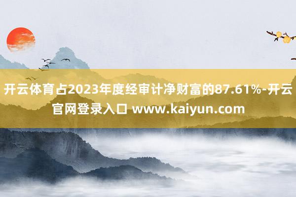 开云体育占2023年度经审计净财富的87.61%-开云官网登录入口 www.kaiyun.com