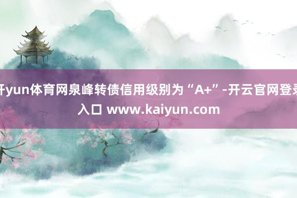 开yun体育网泉峰转债信用级别为“A+”-开云官网登录入口 www.kaiyun.com